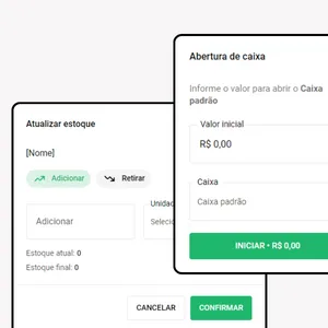 Controle de caixa e estoque